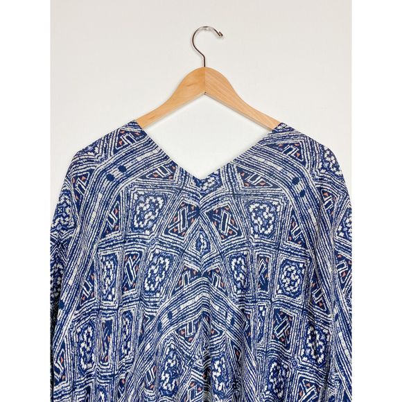 Boho Indigo Abstract Print Kimono - Picture 5 of 5